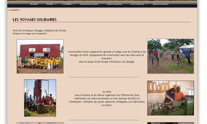 exemple de page du site