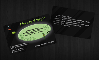 Carte de visite - Elevage Energie