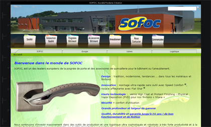 Page d'accueil du site Internet